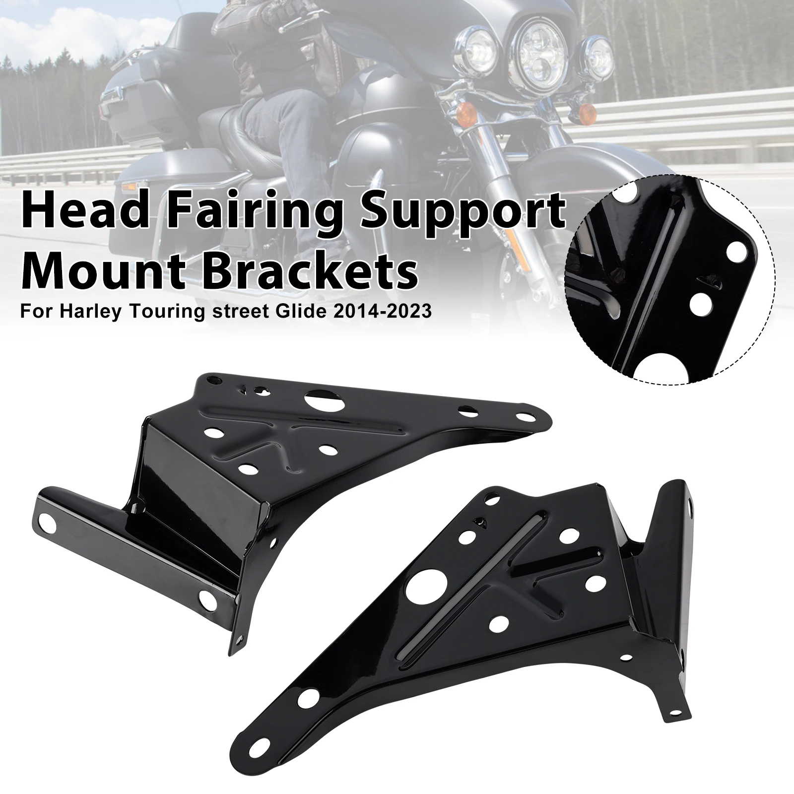 

Topteng 57000169 57000170 Head Mount Brackets For Touring street Glide 2014-2023