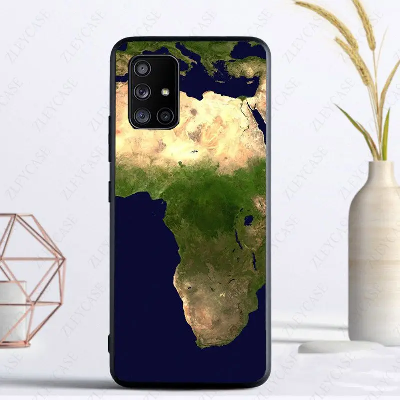 Africa Map Geography Phone Cover For samsung Galaxy A14 A53 A13 A12 A30S A40 A22 A23 A32 A34 A50 A51 A52S A54 A70 A71 A73 cases