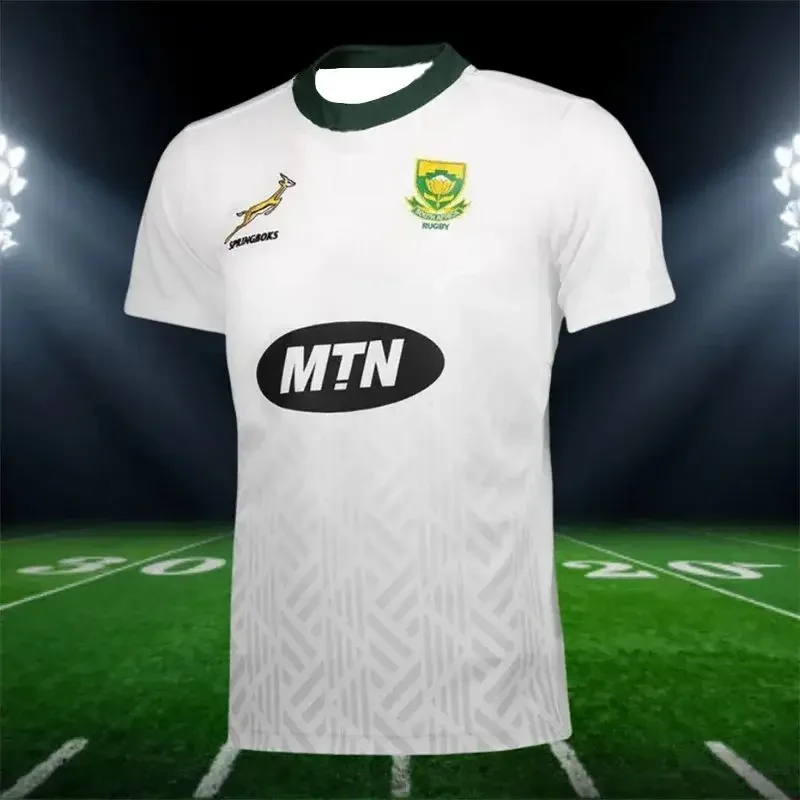Camiseta de Rugby sudafricana con estampado 3D, camiseta deportiva transpirable de secado rápido para hombre, uniforme de adiestramiento al aire libre, manga corta para padres e hijos