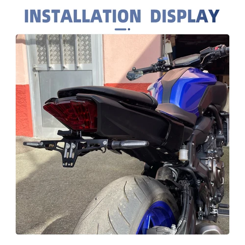 Imagen 2 del producto Soporte de montaje para matrícula trasera de motocicleta, luces de señal de giro para Yamaha MT07 MT09 MT10 R1 para Kawasaki Z1000 Z800 para Honda
