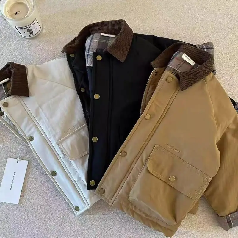 Children's Cotton Jacket Autumn/winter Boys' Japanese Workwear Jacket, Baby Windbreaker, Children's Cotton Jacket, Cotton Jacket