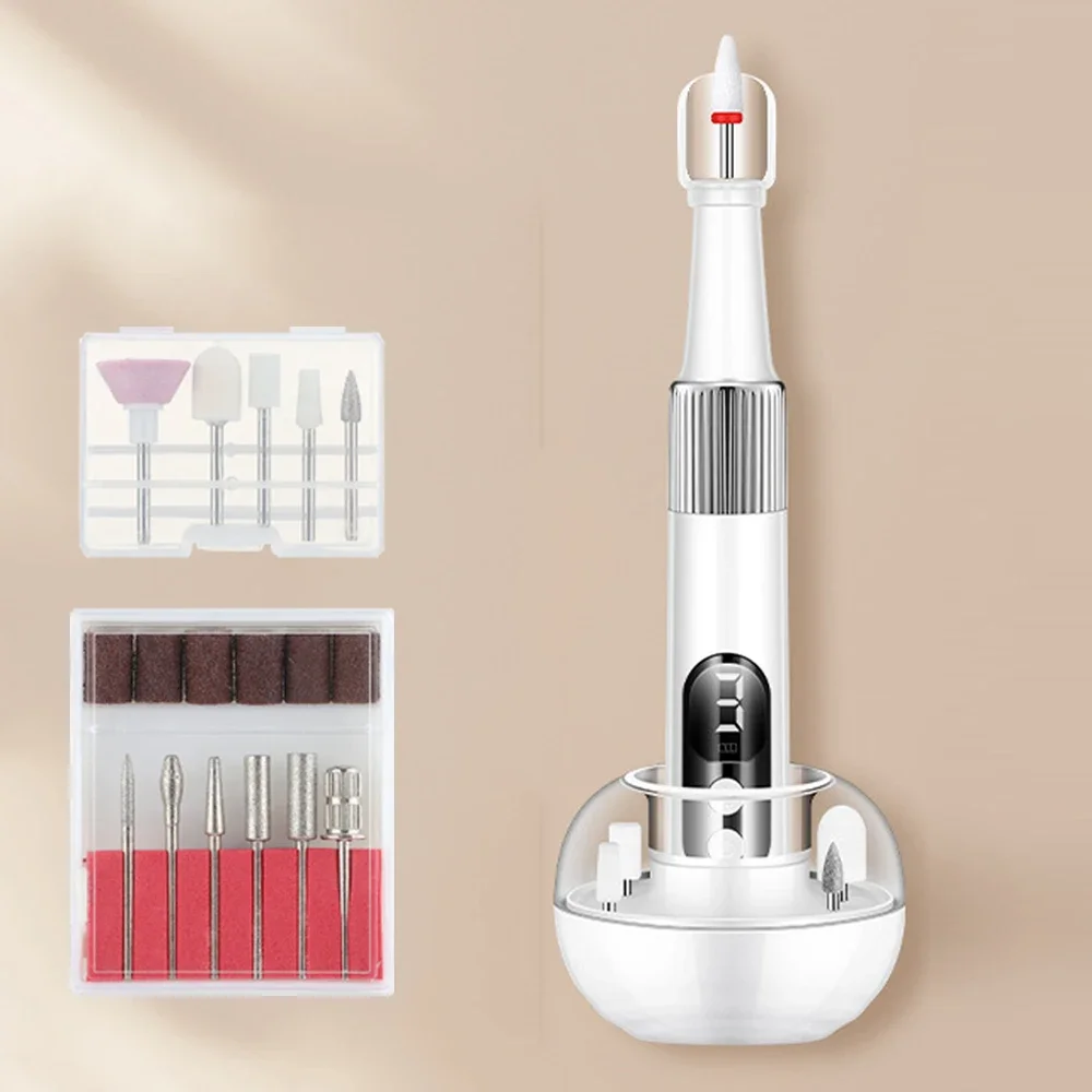 

Electric Nail Drill Machine 15000RPM Rechargeable Nail File Bits for Acrylic Gel Nails Manicure Pedicure