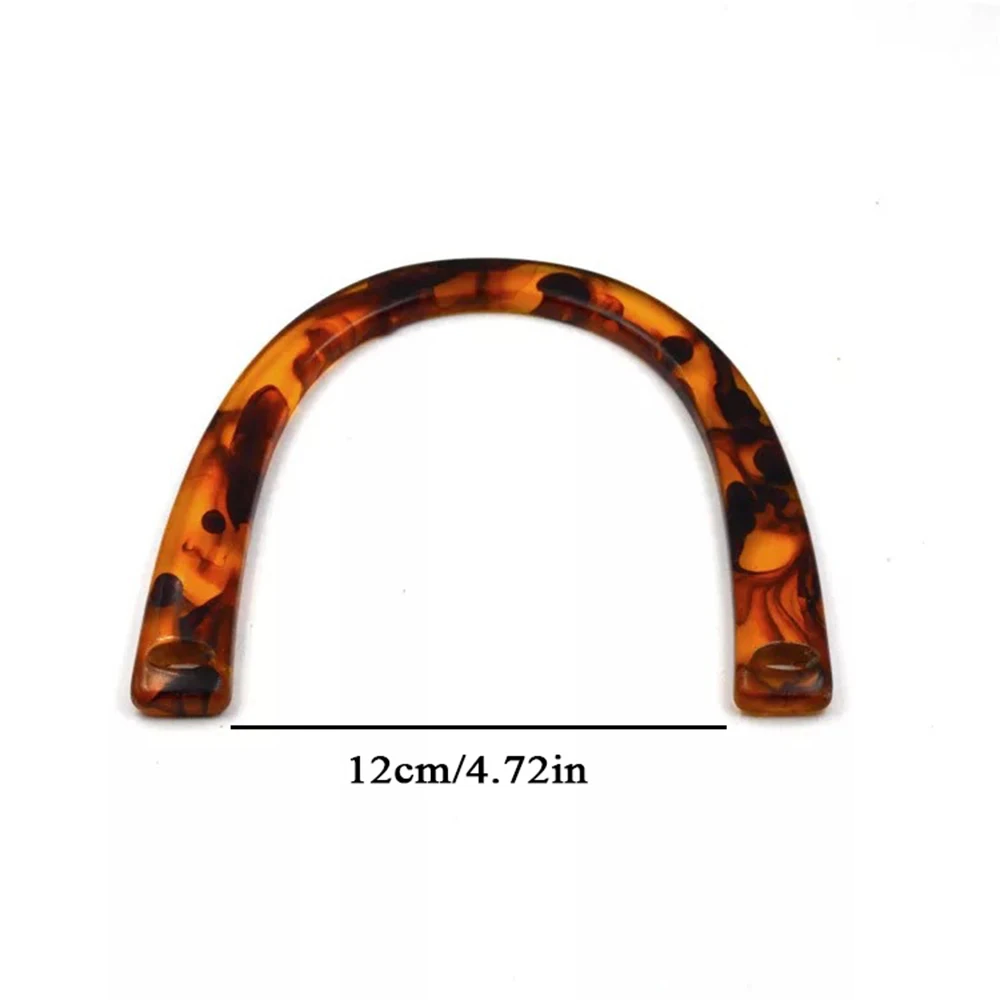 U Shaped Tortoiseshell Resin Bag Handle Tote Handle Accessories for handbags Woven Bag Luggage Handle Accessories Wrist Bag Hand