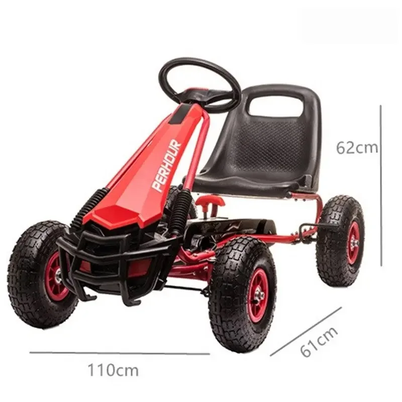 The Ultimate Go-Kart con pedal de 4 ruedas: asiento ajustable y neumáticos todoterreno para aventuras al aire libre |   coche de paseo para niños niño y niña