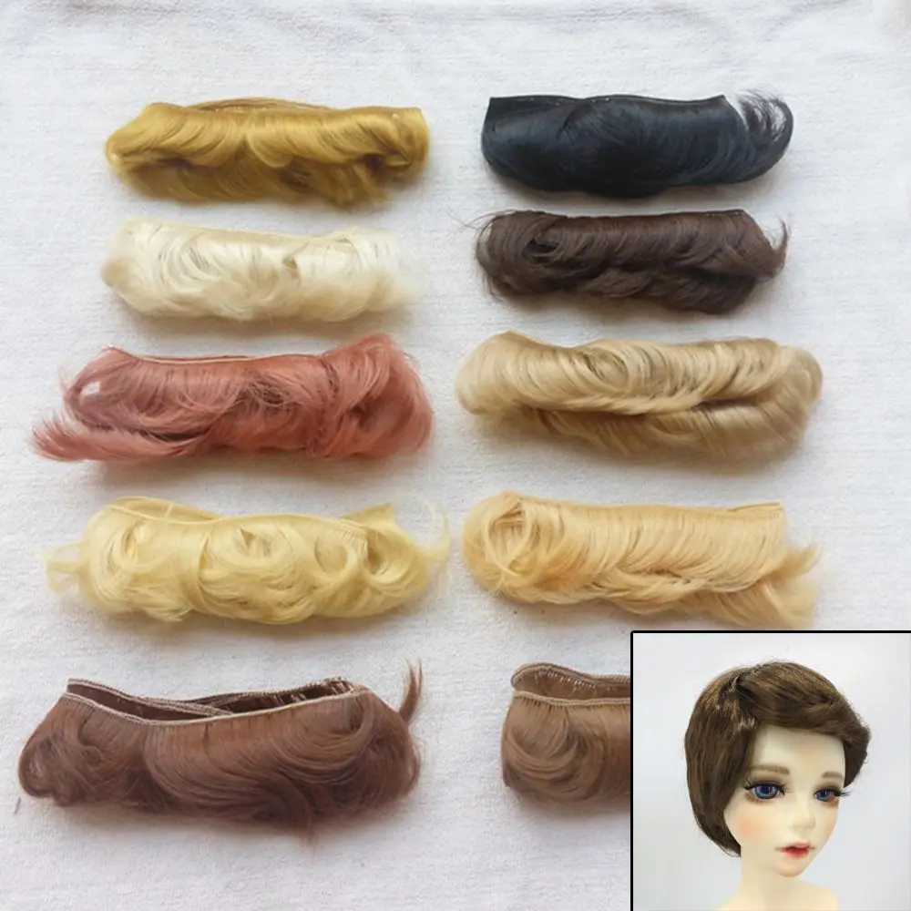 5CM Wigs 1/6 1/4 1/3 Mini Tresses Short Curly Wigs Toy Toupee Doll Fringe Hair Wigs Dolls Accessories Kids Gifts Accessories