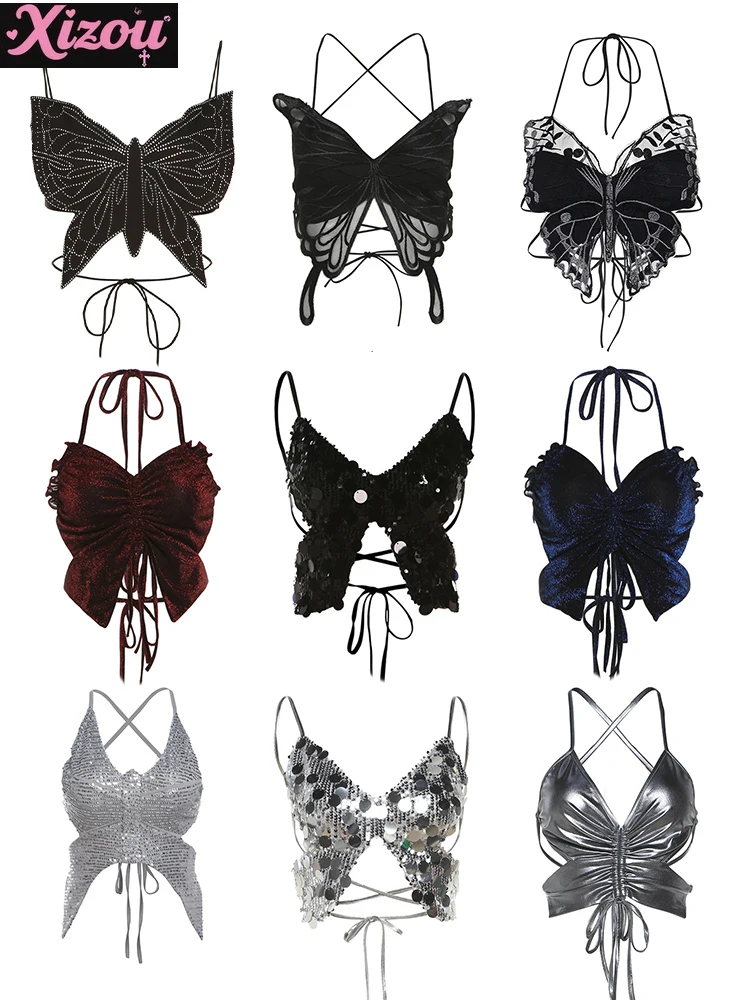 

Готический стиль Y2K, кружевной жилет без рукавов с бантом на подтяжках, трендовый уличный повседневный базовый жилет, рубашка на подтяжках, женская одежда