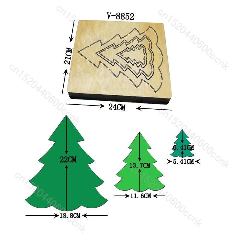 

Деревянные штампы для скрапбукинга, рождественской елки, несколько размеров, перемещение, новые, V-8852