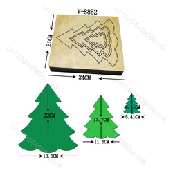 Wooden Cutting Dies for Scrapbooking, Christmas Tree, Multiple Sizes, Move, New, V-8852