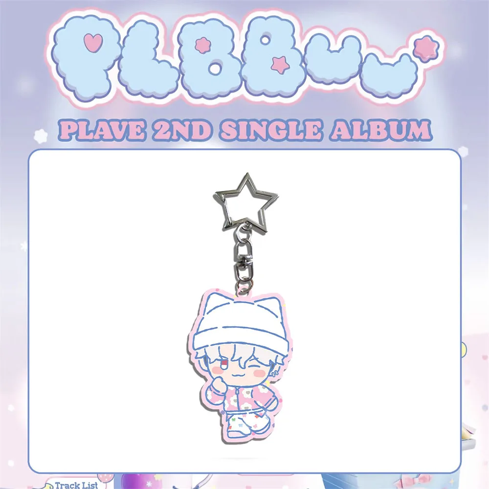 KPOP PLAVE سلسلة مفاتيح من الكرتون قلادة PLBBUU ألبوم لطيف كيرينغ حقيبة الملحقات YEJUN NOAH BAMBY EUNHO HAMIN حلقة رئيسية المشجعين جمع