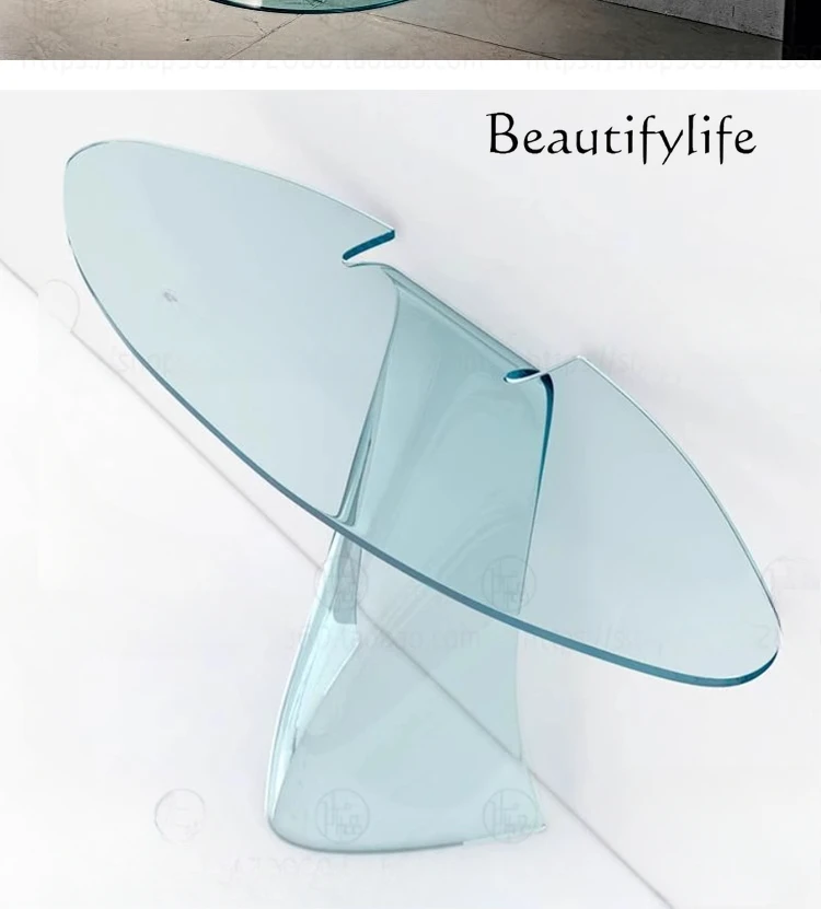 Light luxury acrylic entrance table Entry door against wall strip case corridor storage table Premium table entrance