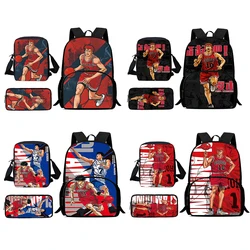 Child Anime Slam Dunk Backpacks Shoulder Bag Pencil Case Pupil Large Capacity School Bags for Boys Girls Best Gift