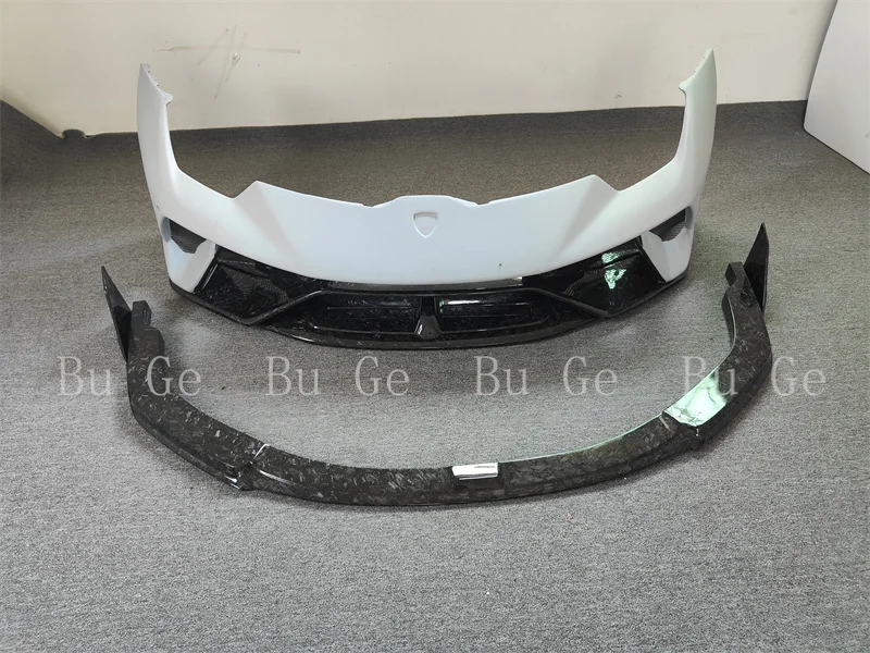 For Lamborghini Huracan Lp610 580 modified with P-style semi forged carbon fiber front bumper body kit for LP640  front lip