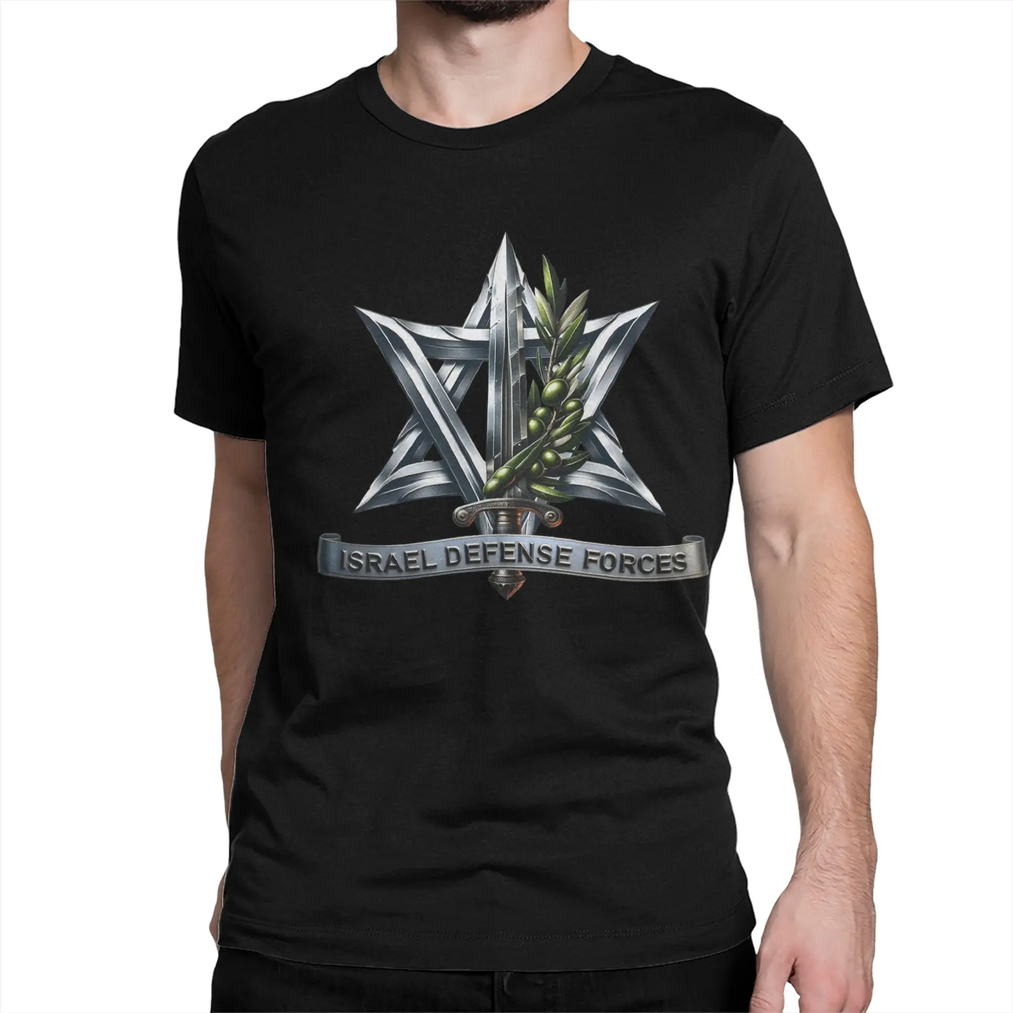Novelty IDF Swords of Iron  T-Shirts Men Women Cotton T Shirts Israel Defense Forces Short Sleeve Tee Shirt Plus Size Clothing