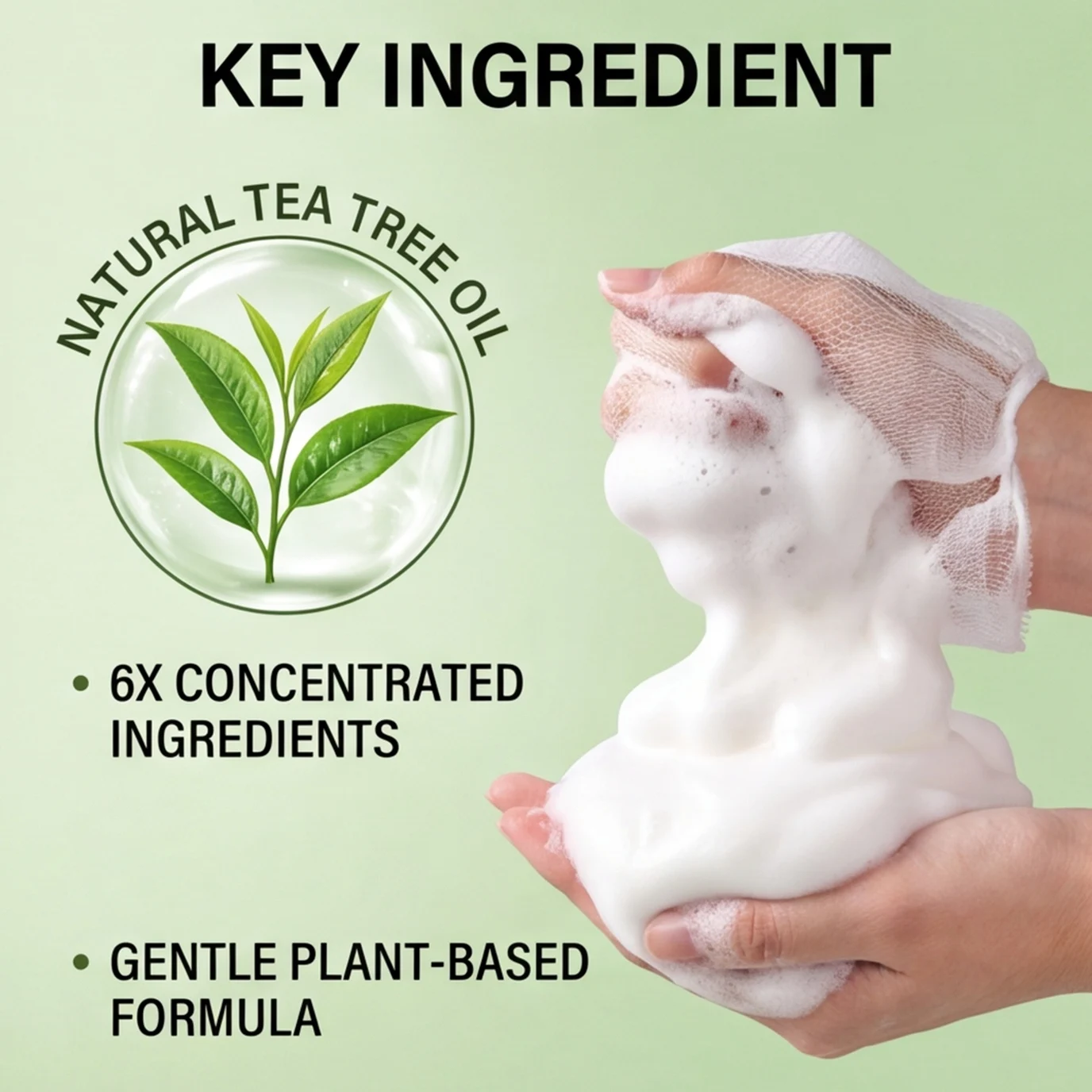 3/5Pc Tea Tree Essential Oil Handmade Soap Gentle Daily Cleansing Bar For Face Body HandSkin Care Soap For All Skin Types 100g view 6