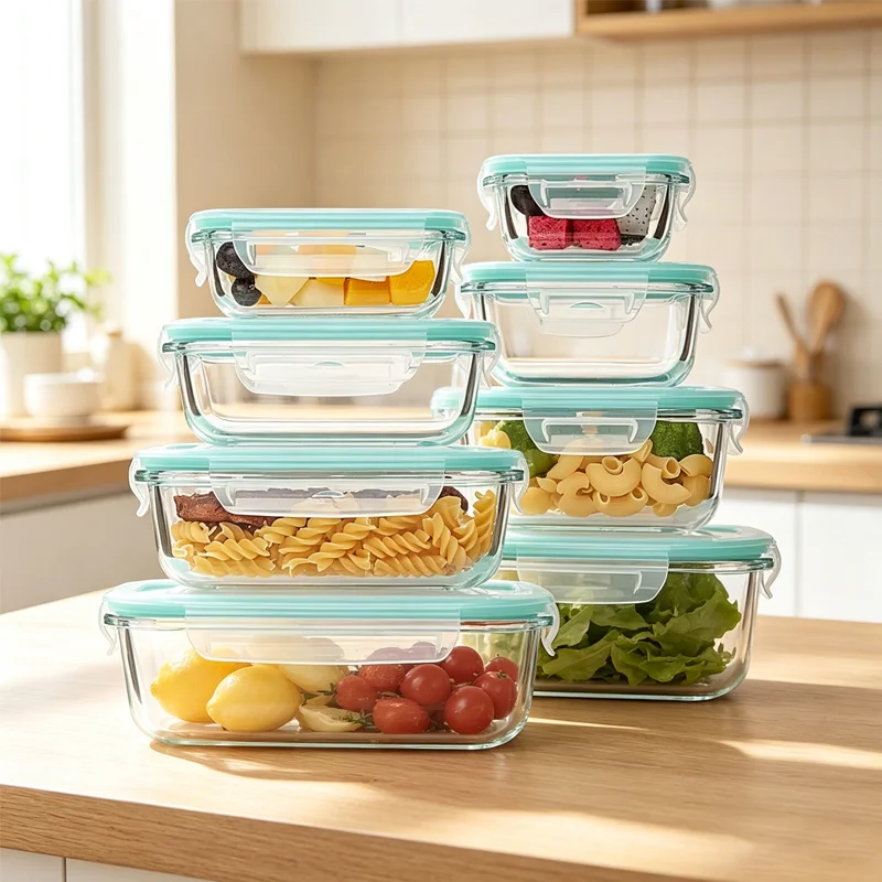Meal Prep Boxen Glas - Transparent Glass Food Storage Container Heat