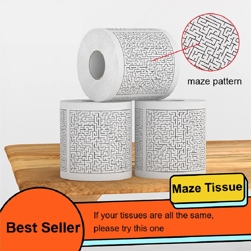 

Novel, creative, interesting, personalized printed maze paper towels, puzzle burning and stress relieving game paper towels