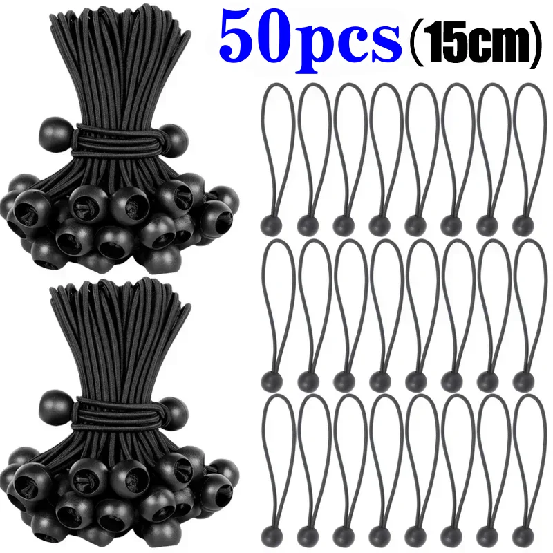 50/20/5 Stuks Outdoor Elastische Bal Touw Bungee Koorden Draagbare Tent Bevestiging Dekzeil Luifel Luifel Zware tarp Tie Down