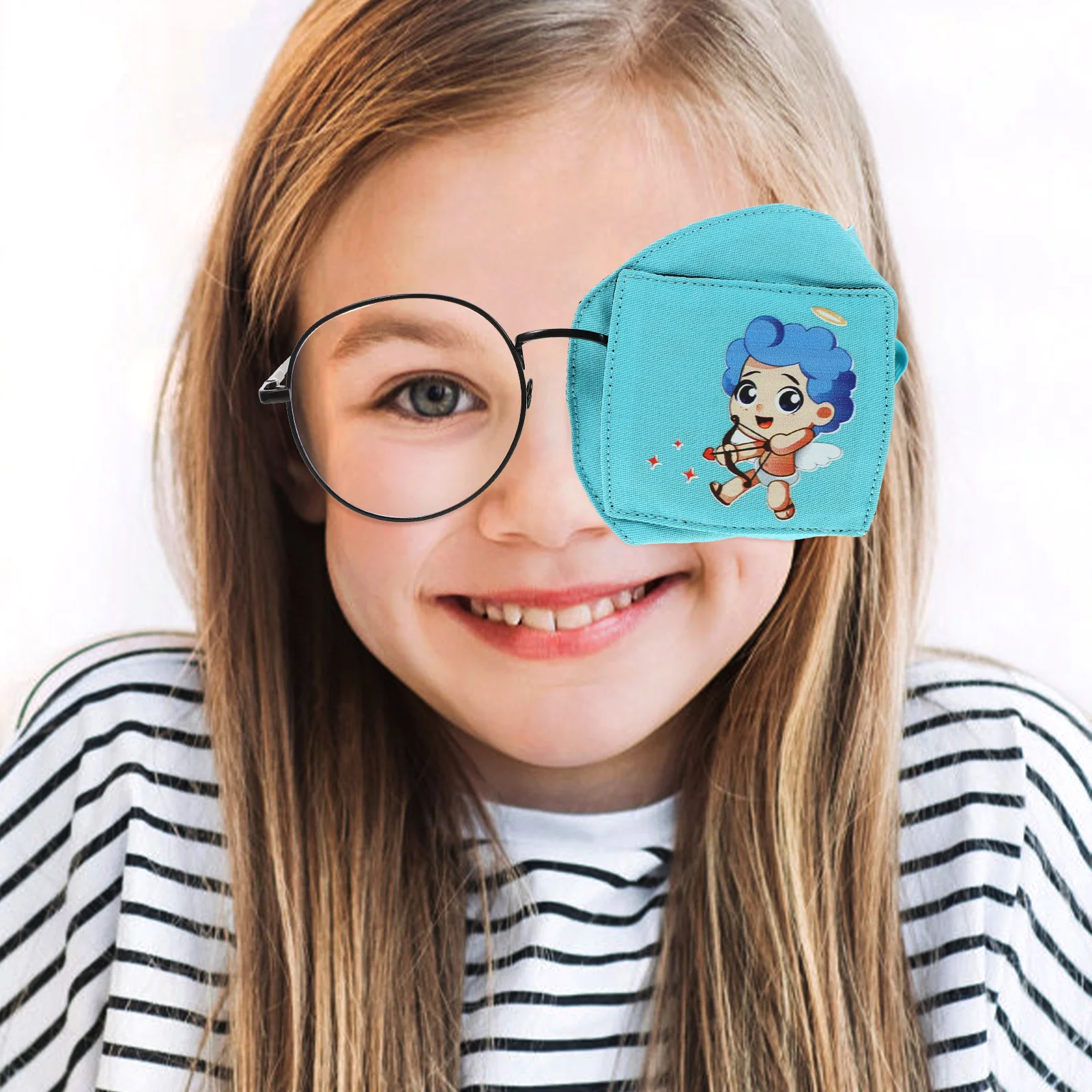 

2 Pcs Cartoon Blindfold Eye Mask Reusable Patches Pure Cotton Eyepatch for Kids