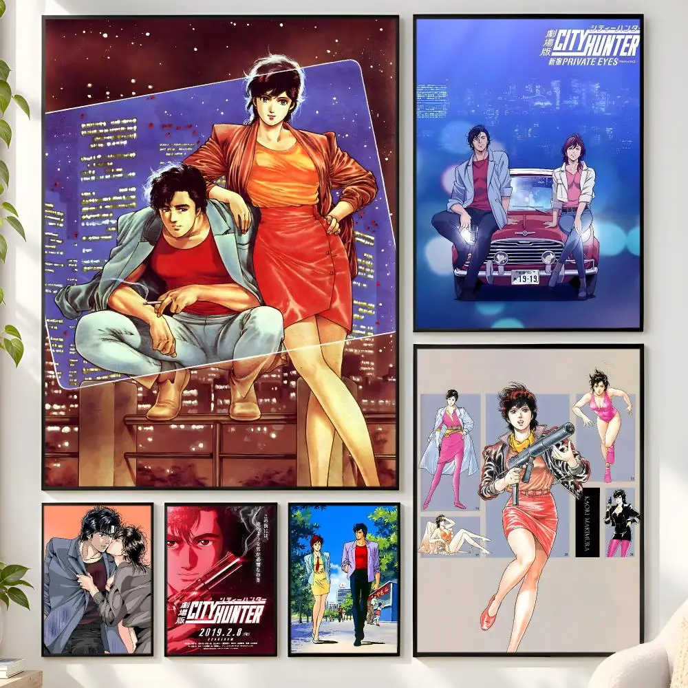 C-city Hunter P-PRIVATE EYES Poster Matte Wall Peel And Stick Decor Bedroom Living Room Office Dorm Home