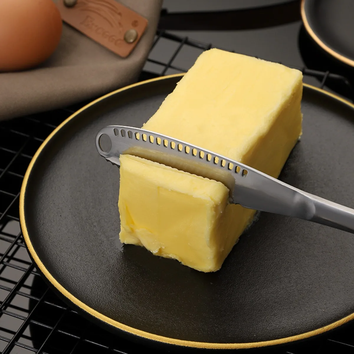 1PC Stainless Steel Butter Knife Tableware Cheese with Holes, Spread Butter Bread Jam Cheese Butter Knife
