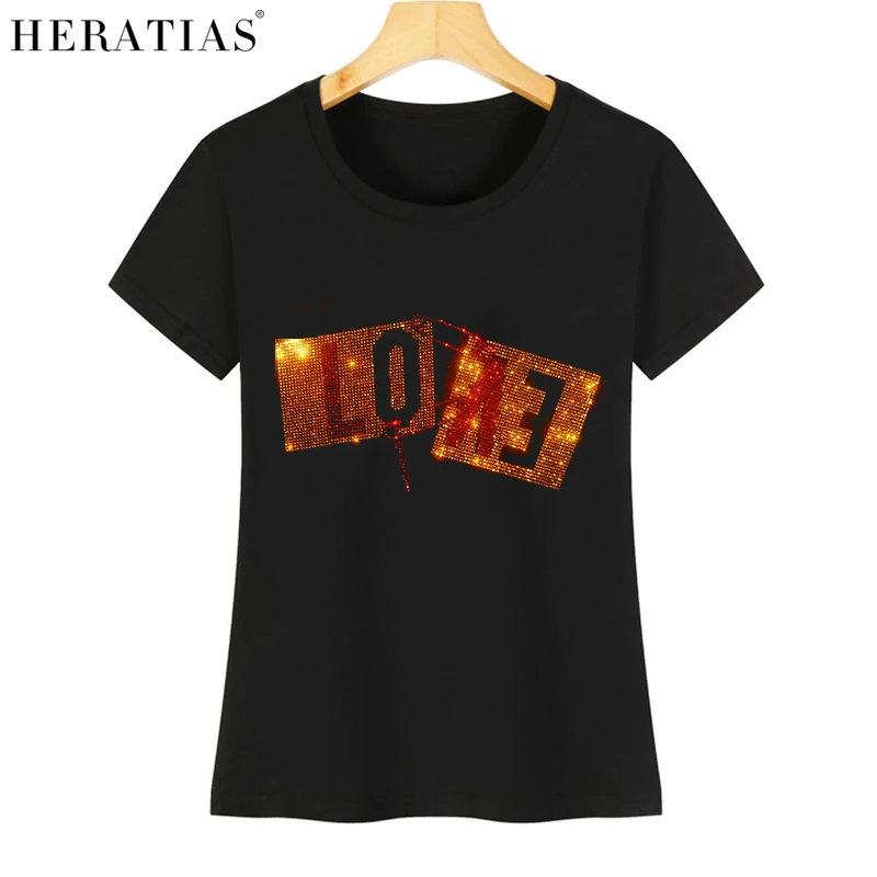 Hot sale high quality women's summer casual T-shirt Iron on diamond figure casual versatile T-shirt S-4XL