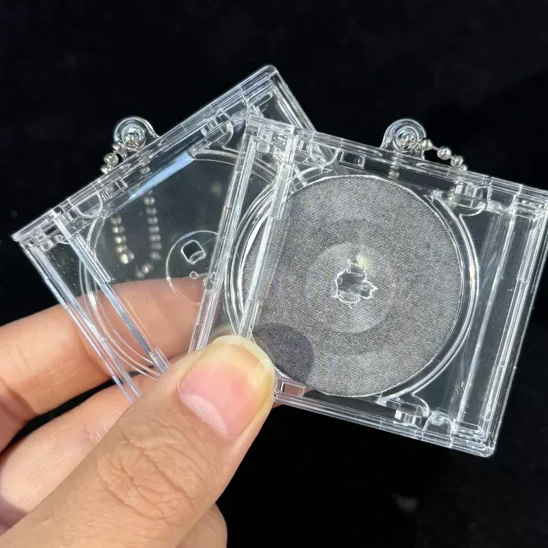 1/30Pcs Blank Album Mini CD Case Keychain DIY Peripheral Commemorative Keyring for Car Backpack Key Pendant Hanging Decoration