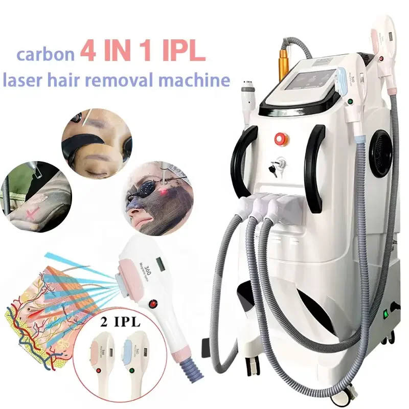 4 in 1 ringiovanimento della pelle detergente profondo hiar rimuove la macchina di bellezza ipl laser a diodi per la rimozione del tatuaggio laser a picosecondi