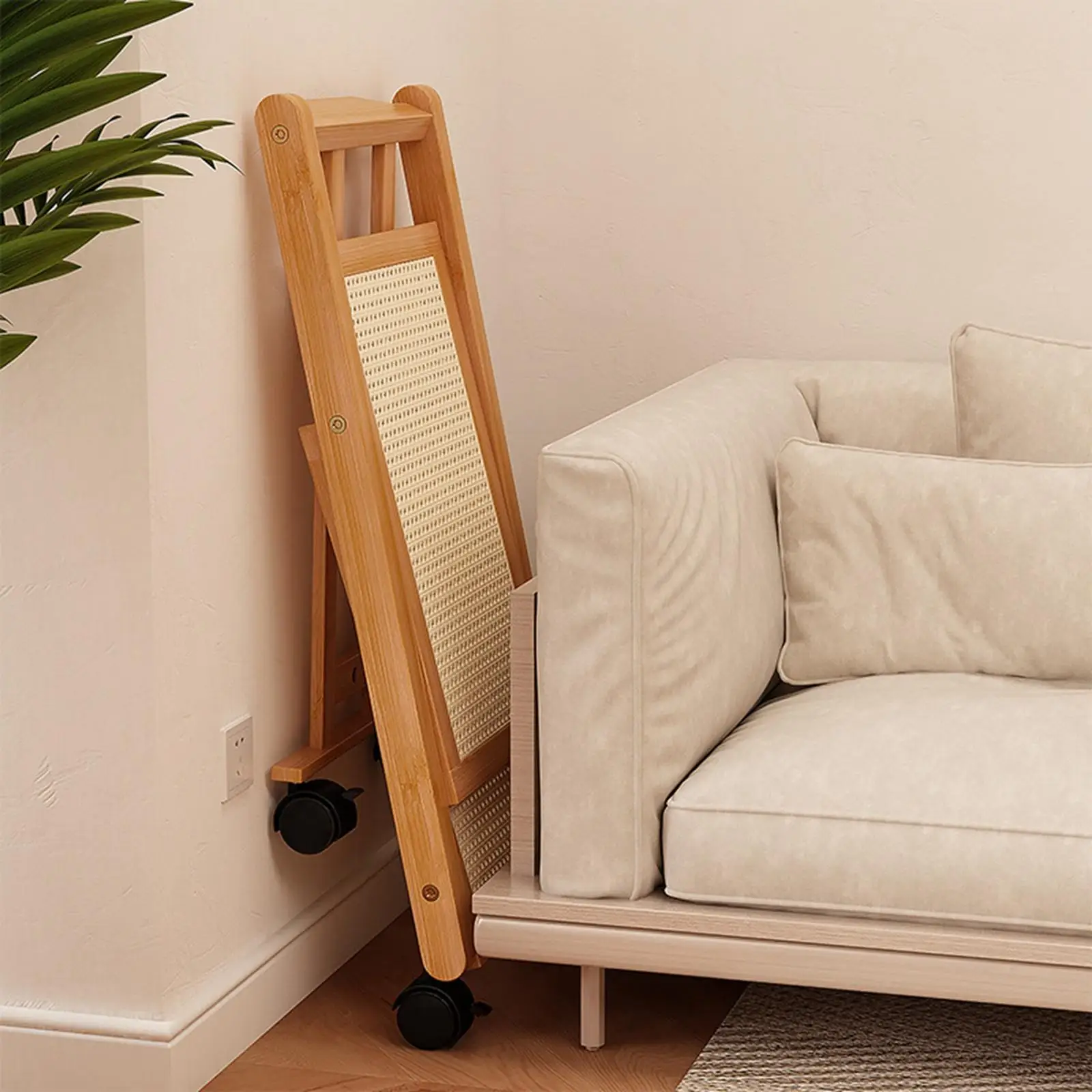 

Многофункциональная передвижная тумба-столик с 2-уровневой полкой и блокируемыми колесами для дома, офиса, ванной комнаты