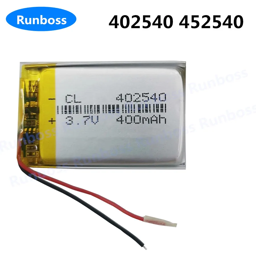 402540 3.7V 400mAh Lipo Polymer Lithium Rechargeable Battery For MP3 GPS Bluetooth Speaker Recorder E-book Camera Smart Watch