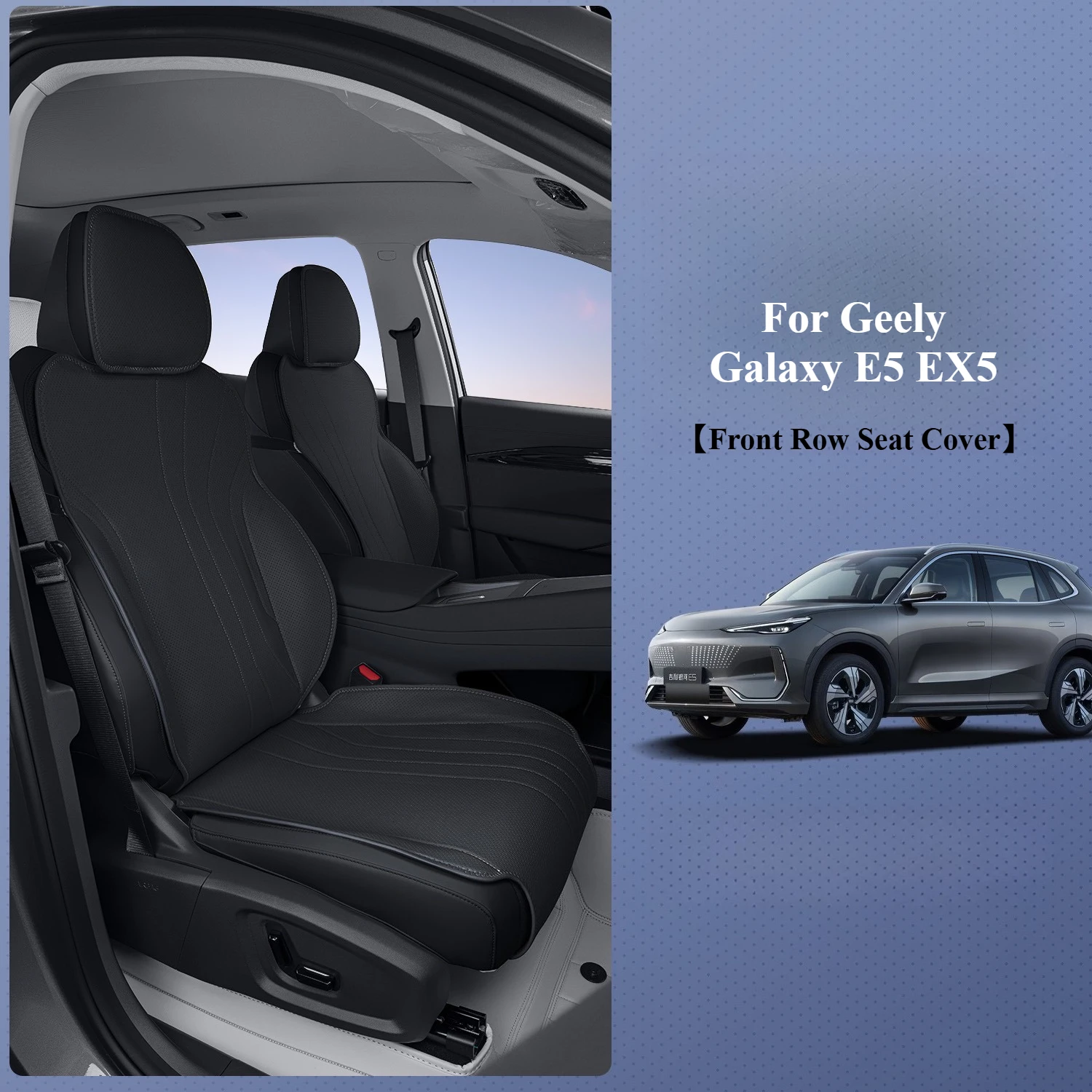 

Car Seat Covers For Geely Galaxy E5 EX5 Four Seasons Leather Breathable Front/Rear Row Seat Cushion Seat Protector Accessories