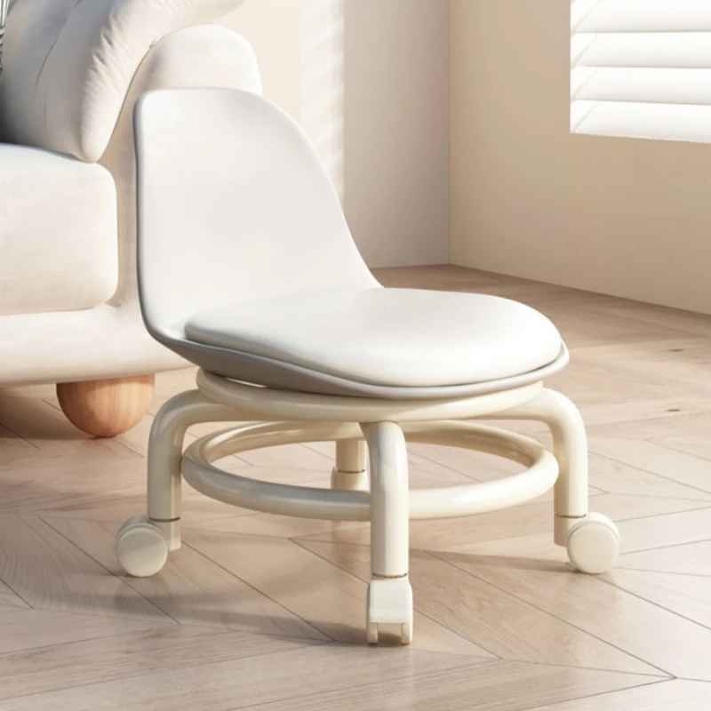 Roda giratória pequenos banquetas que economizam espaço, cadeiras móveis para sala de estar com rodas, durável, кkritв  rahстиную, banco rolante