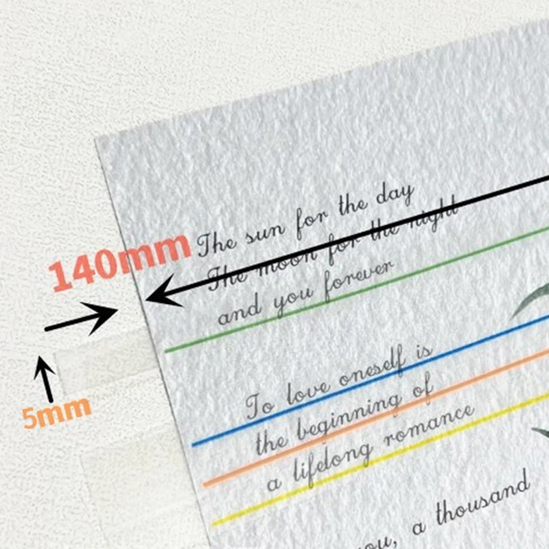 Extremamente Fino Adesivo Macaroon Color Line Post Note Transparente Fluorescente Tabs Bandeiras Sticky Note Papelaria