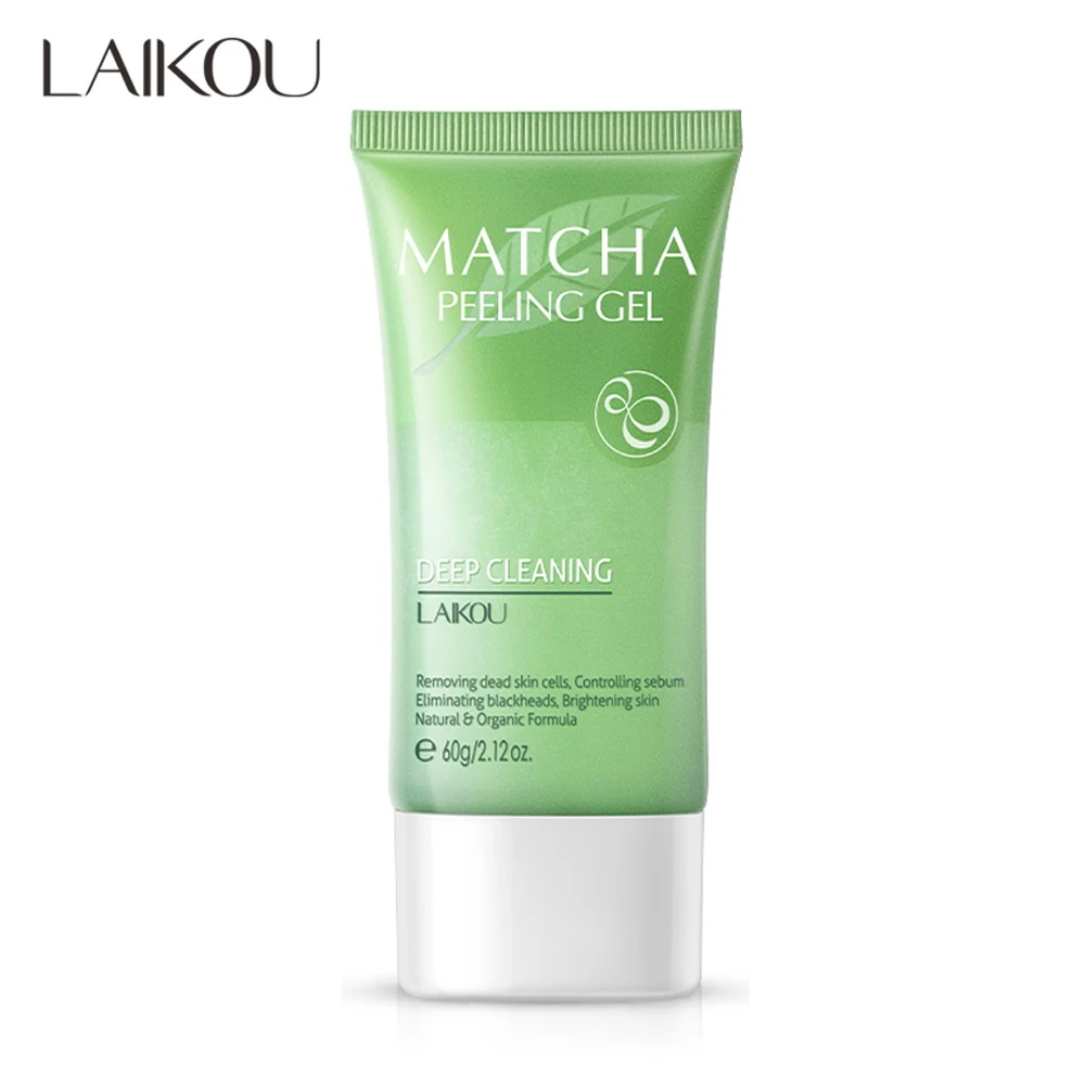 LAIKOU Matcha Exfoliating Peeling Gel Facial Scrub Moisturizing Brightening Repair Scrubs Face Cream Beauty Skin Care Products