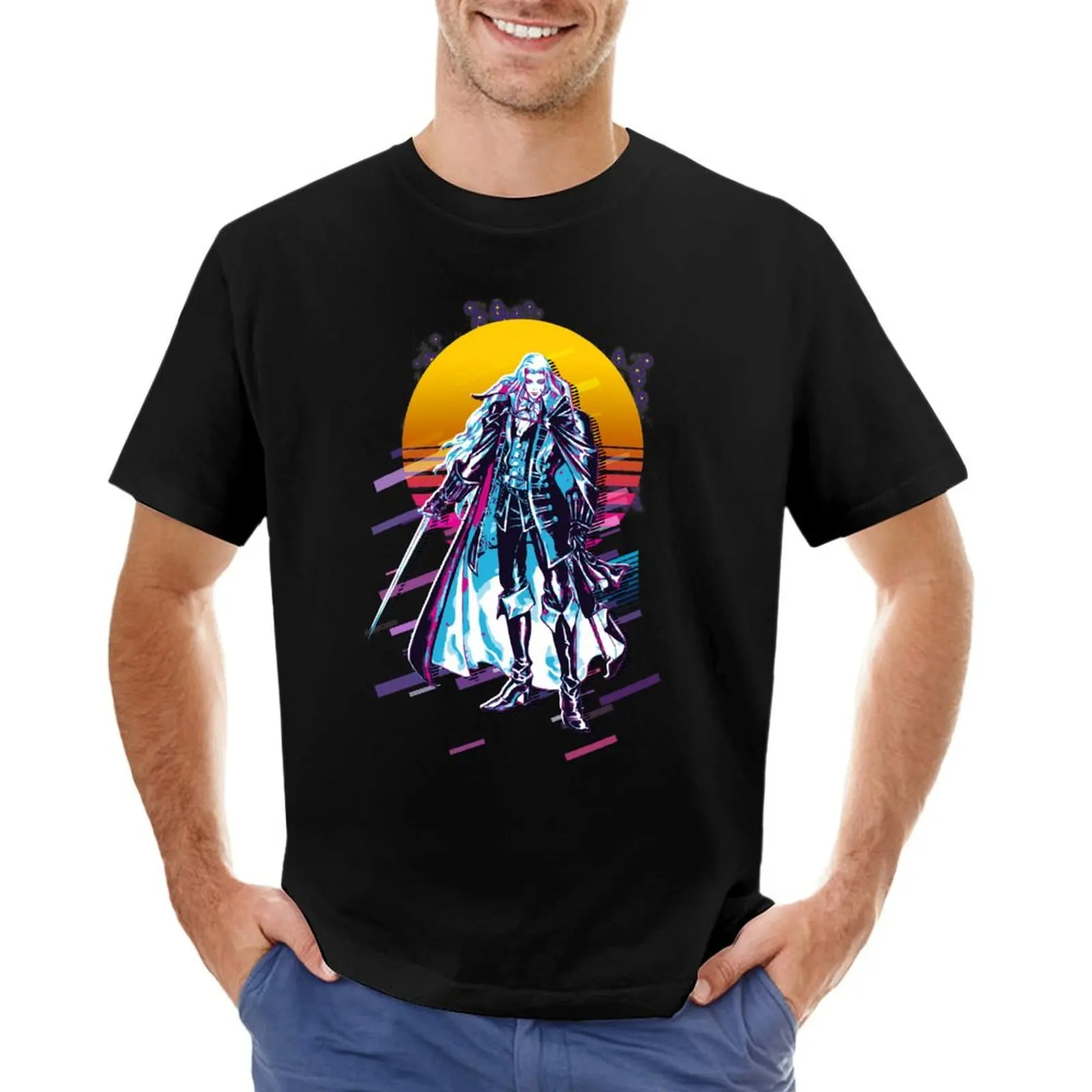 

Castlevania - Alucard *80s Retro* T-Shirt sublime cute tops T-shirts for men cotton