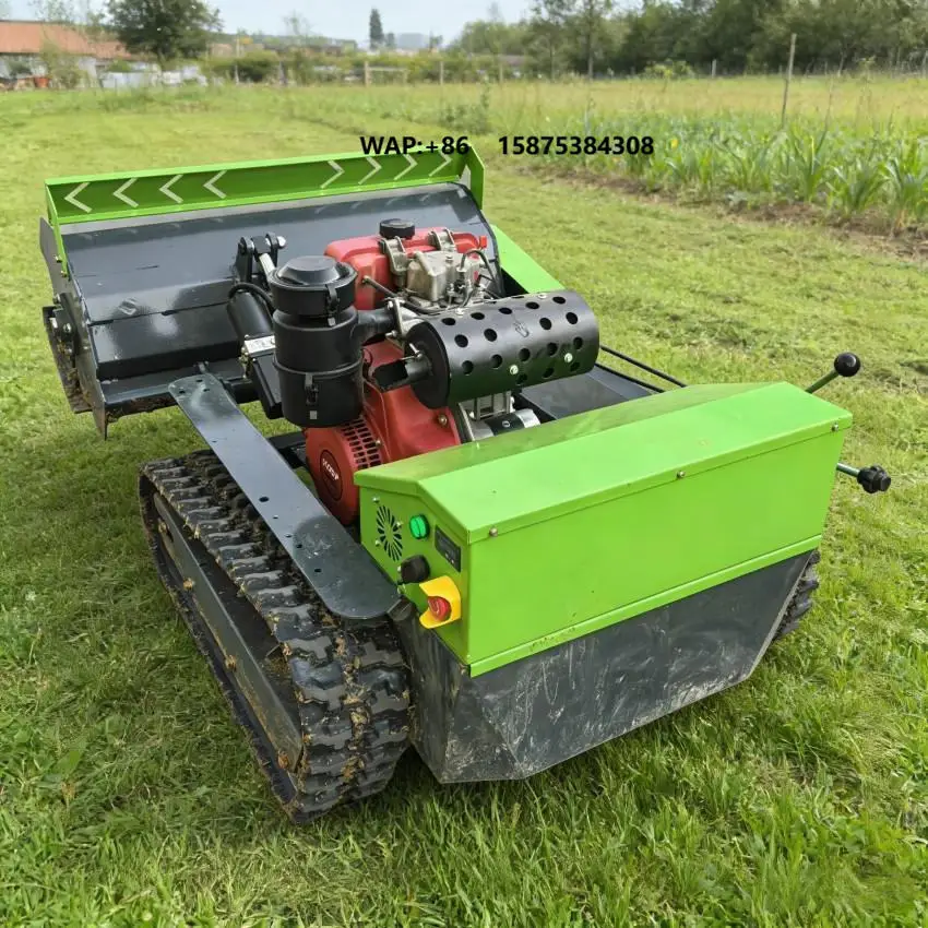 High Power Diesel Engine Remote Control Lawn Mower Grass Cutting Agricultural Flail Lawn Mower CE EPA Certified Multifunctional