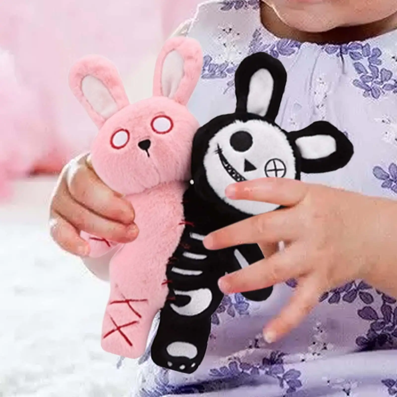 

Halloween skull rabbit Plush Toys Two-Headed Horror Rabbit Stuffed Dolls Room Decor Toy Soft Sofa Cushion Kids Birthday Gifts