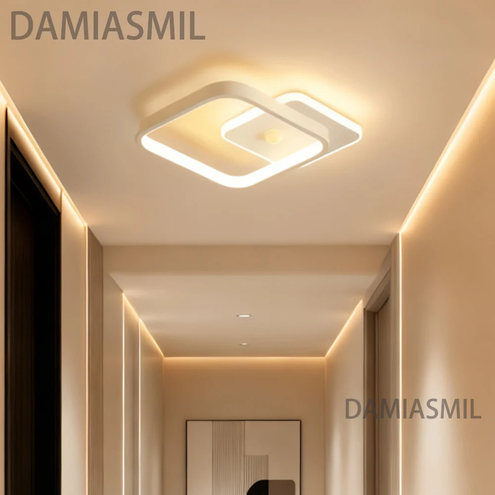 DAMIASMIL LED Smart Ceiling Light with Motion Sensor Auto On Off 85-265V for Corridor Hallway Entrance Energy Saving Lighting