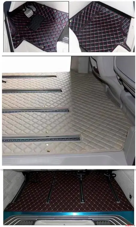 

Специальные автомобильные коврики на заказ + коврик в багажник для Mercedes Benz Vito W447 с правым рулем, 9 мест, 2026-2014, водонепроницаемые ковры