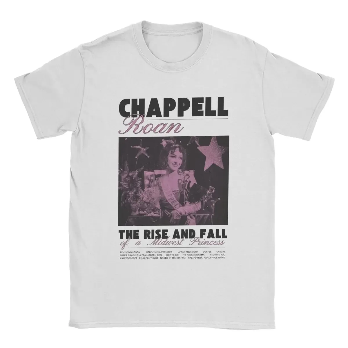 Novelty Chappell Roan Midwest Princess T-Shirts for Men Women Round Neck Cotton T Shirts Cool Singer Short Sleeve Tees Summer