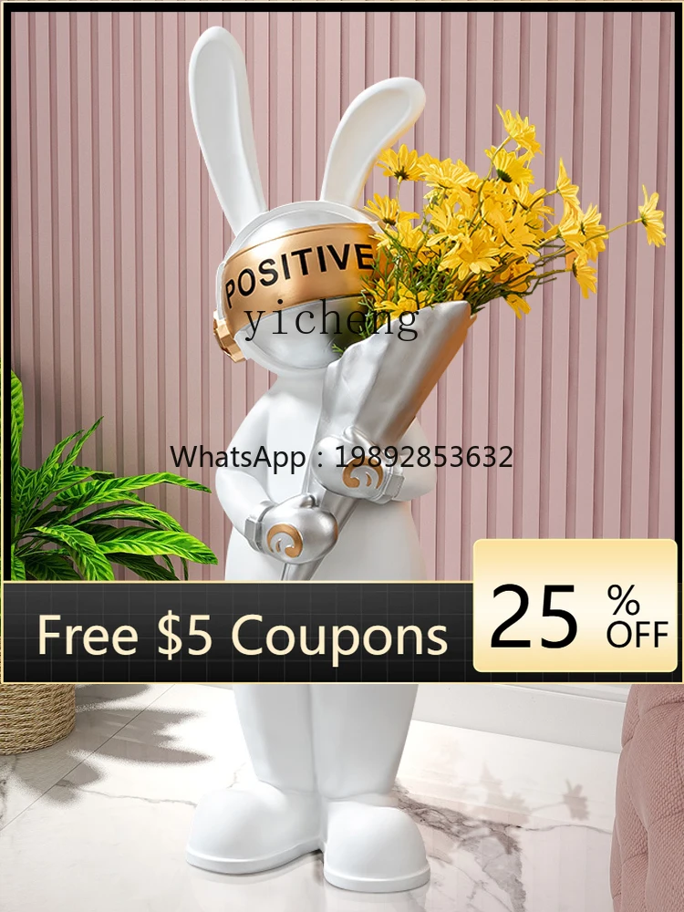 BJ  Living Room Welcome Vase Decoration Doll Large Floor Dried Flower Inserting Hallway Home Lobby