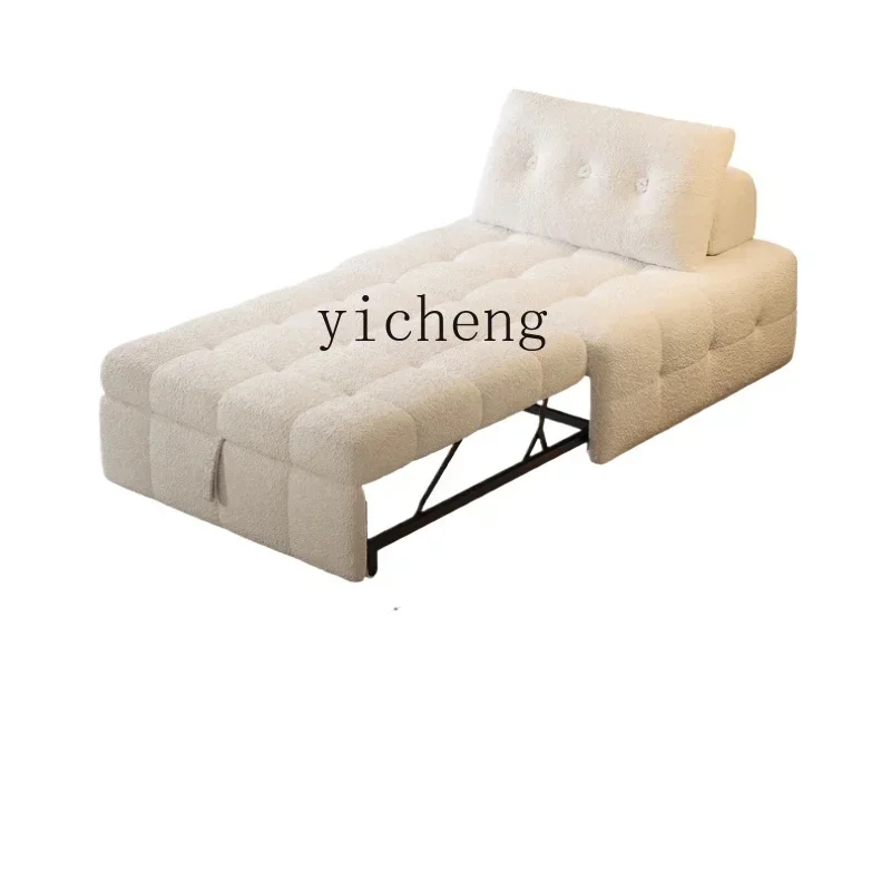 

b2 Folding Sofa Bed Cream Style Single Lazy Retractable Study Tofu Block Multifunctional Sofa