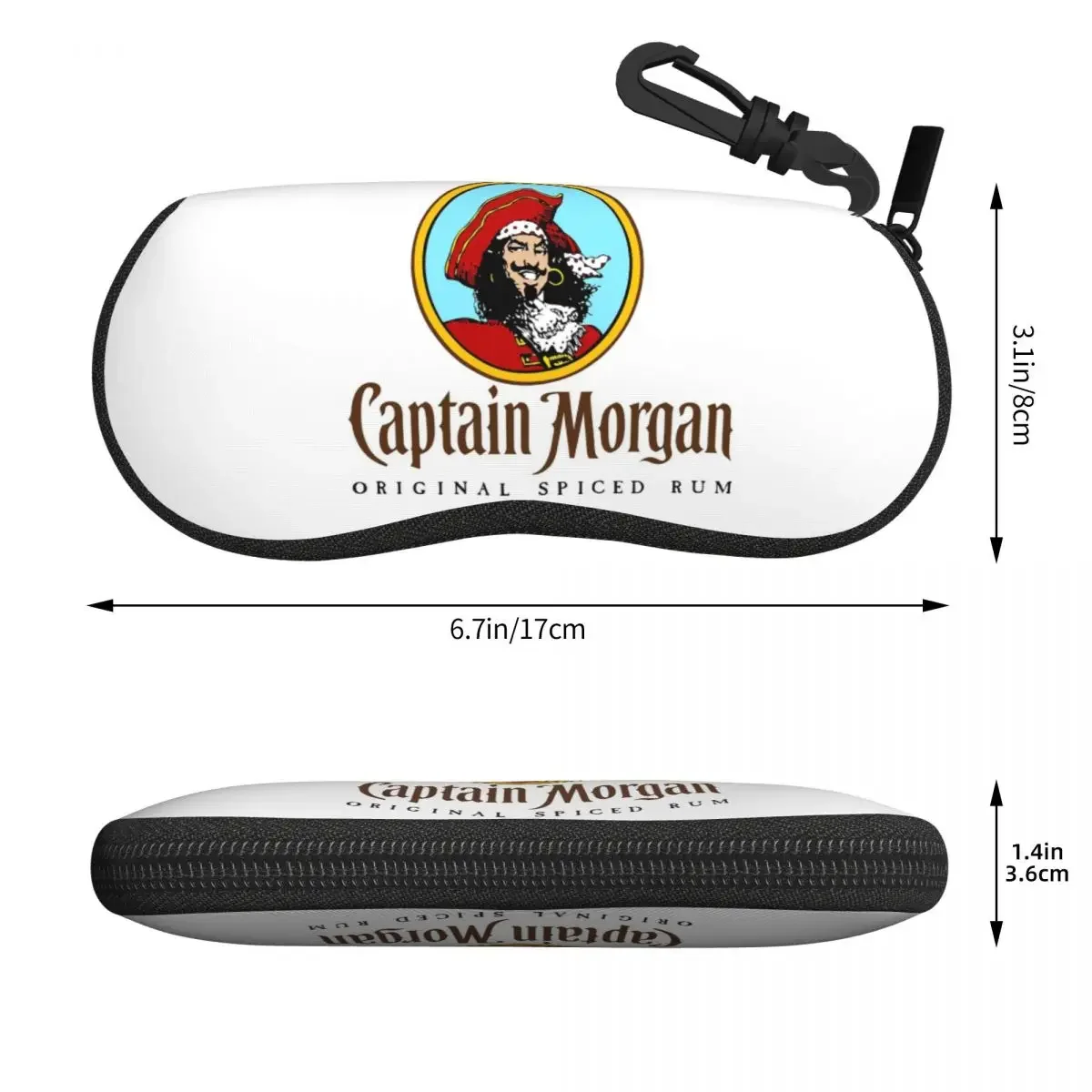 Captain Morgan Shell Glasses Case Protective Sunglasses Box Women Men Soft Eyeglasses Bag Pouch