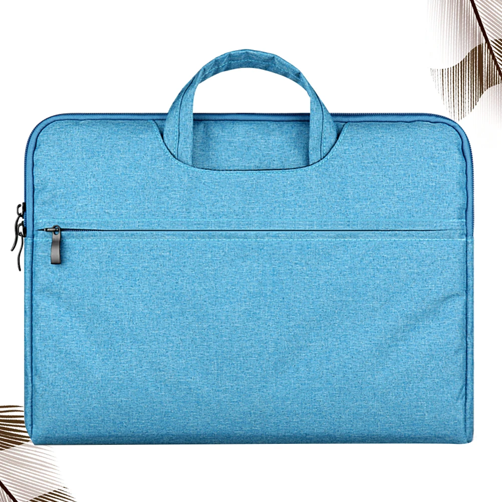 

11 6 Inch Laptop Bag Navy Tote Organizer Briefcase Durable Cloth Shock Absorption Computer Bag Notebook Handbag Large Capacity