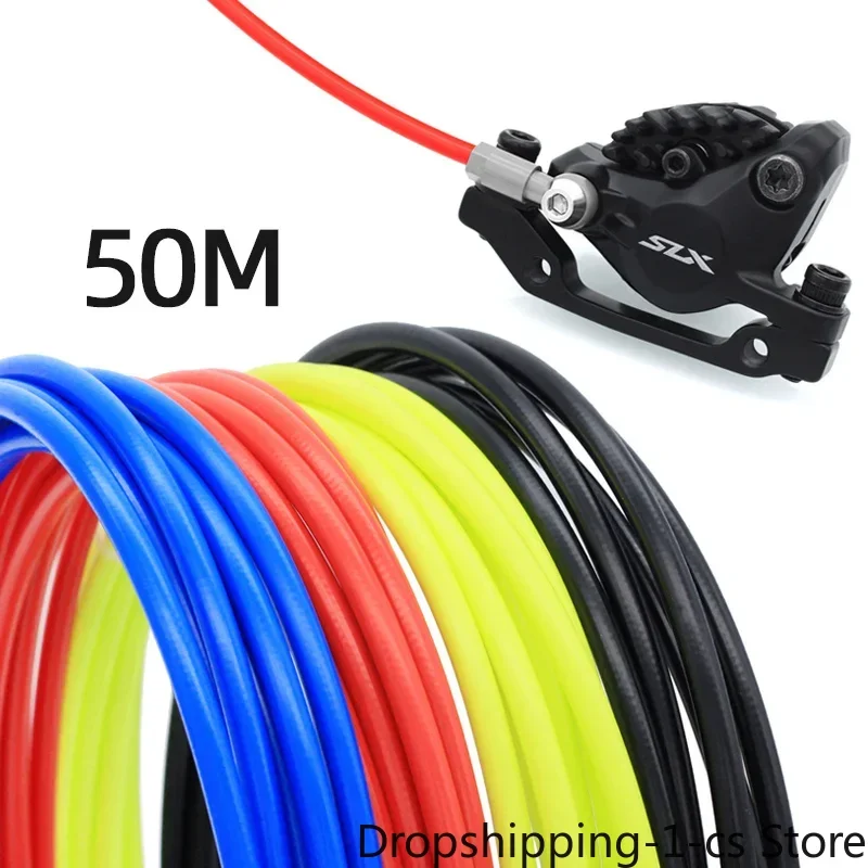 50 meters Mountain Bike Hydraulic Disc Brake Oil Tube Pipe Bicycle Braided Brake Hose for Shimano SRAM 2.0x5.0mm