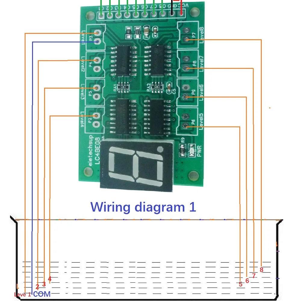 DC 5V 8 Port Water Level Detect Controller Display Module Liquid Sensor Switch fish tank water tower for MEGA2560 NANO MCU STM32