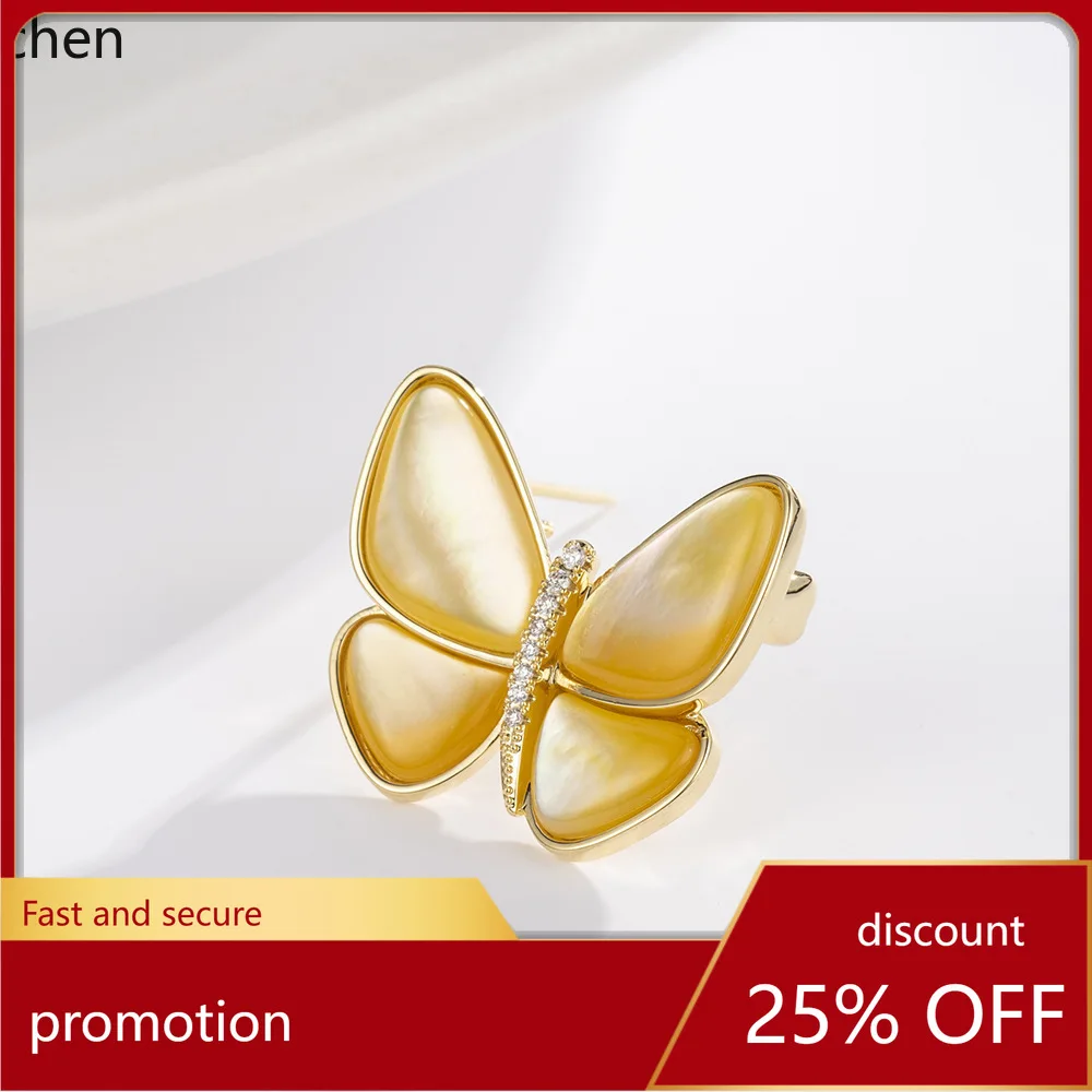

Zml butterfly brooch - exquisite suit boutonniere with natural mother-of-pearl pin clasp