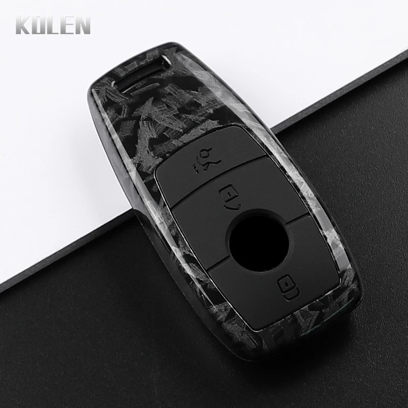 ABS Carbon Faser Stil Auto Schlüssel Fall Abdeckung Für Mercedes Benz E S G Klasse GLC CLE CLA GLB GLS W177 W205 W213 W222 X167 AMG E200