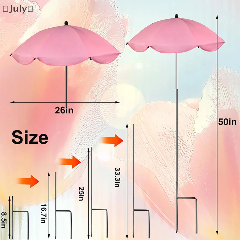 Upgraded Plant Umbrellas For Outdoor Plants, Adjustable Garden Shade Umbrella 26" Larger Plants Shade Cover