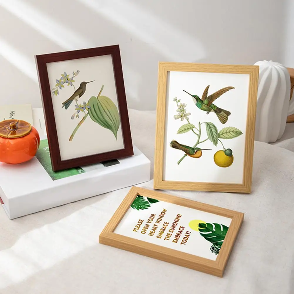 

6/7/8/10-Inch/A4 Wooden Photo Frame Clear Glass Picture Display Frame Rustic Home Office Bedroom Desktop Photo Holder Decoration