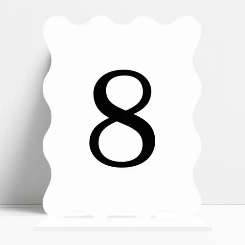 

Изготовленные на заказ крутые волнистые номера столов, настольные вывески для вечеринок, акриловые номера стола, свадебные вывески, центральные детали, декор ярких цветов